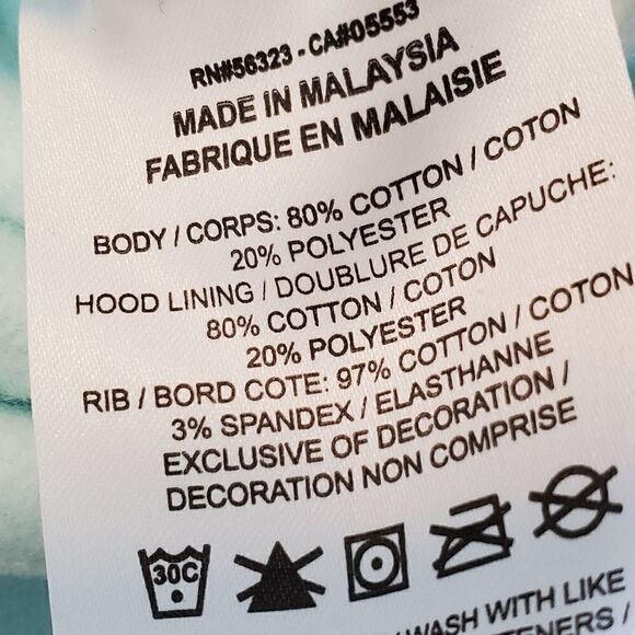 Nike Mint Green Cropped Hoodie Sweatshirt - Picture 5 of 6